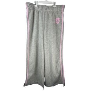 Diet Coke Grey Sweatpants XL Pink Stripe Lounge Pants Women's Target Wide Leg
